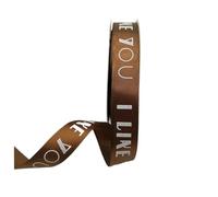 Flower Packaging Ribbon, Love, Cake Binding Decoration, 50 Yard(Coffee)