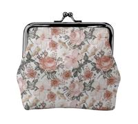 Flower Paris Torre Eiffel portafogli da donna, portamonete da donna, piccolo portafoglio da donna, adatto per le donne, elegante e personalizzato, nero, taglia unica, Art Deco, Nero , Taglia unica,