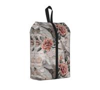 Flower Paris Torre Eiffel stampa durevole borse per scarpe da viaggio per stoccaggio e imballaggio, borsa per scarpe impermeabile con cerniera liscia, 1 pezzo., One Size, Chiusura con cerniera, con