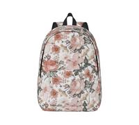 Flower Paris Torre Eiffel Zaino da viaggio in tela per computer portatile, anti-acqua e cinghie ergonomiche per lavoro universitario, Nero , S