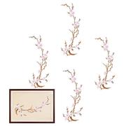Flower Patch - 4 Pack Embroidery Iron On Patches For Clothes And Bags