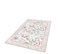 Flower Patterned Carpet With Retro Border And Anti Slip For Home Decoration Durable Indoor(Color01,80x120cm)