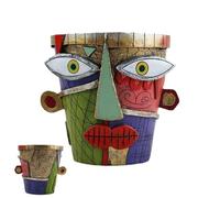 Flower Pot - Face Planter | Resin Flower Pot | Abstract Face Planter, Unico Art Astract Resin Flower, for Balcony, Indoor Outdoor Patio Home Art Decoration