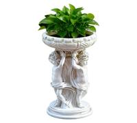 Flower Pot - Retro Resin Angel Statue Planter Container, Vintage European Sculpture Garden Art Pots | Outdoor Yard Patio Porch Pathway Lawn Balcony Bedroom Living Room Birthday Decoration