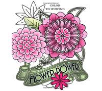 Flower Power: Adult Coloring Book