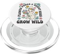 Flower Power Bunny Hugs Grow Wild, simpatico coniglietto pasquale floreale PopSockets PopGrip per MagSafe