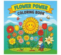 Flower Power Coloring Book:: For Adults Relaxation | Fun Stress Relief For Kids Too | 50+ Pages | Great Gift Idea