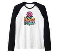 Flower Power con fiore della pace 1 - Fan Fun Maglia con Maniche Raglan