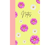 Flower Power Notebook Yellow: Pretty floral notebook, fun, funky, 6"x9", 120 lined pages, ditsy floral, for home office school college, gift for ... small, fits in handbag school bag, attractive