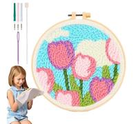 Flower Punch Needle Kit - Creative Handmade Exquisite Craft Kits, DIY Art