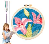Flower Punch Needle Kit - Creative Handmade Exquisite Craft Kits, DIY Art