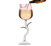 Flower Rose Champagne Glass - Bicchiere Di Vino A Forma Di Calore, Bevande Al Calice Creativo | Coppa Elegante A Forma Di Rosa, accesori Per Bevi Sicuri Ed Eleganti Per Feste Di Fidanzamento Del Matr