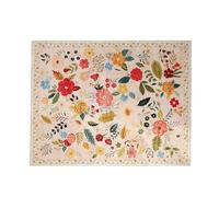 Flower Rug - 63 x 79 pollici Vintage Floral Carpet, Washable Decorative Rug | Boho Style Low Pile Non-Slip Floral Carpet for Home LivingRoom Nursery Bedroom Kitchen Bathroom Entryway Hallway Patio