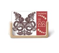 Flower s Symmetry Art Grain Outline 2022 Calendario da tavolo Planner 12 mesi