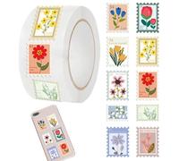 Flower Scrapbook Stickers - Perforated Edge Design Units, Five Hundred Unit Assortment, Easy Application Mechanism, Adorning Cards And Containers, Junk Journaling Art Projects