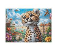 Flower Sea Cute Bengal Cat Puzzle 500 Pezzi Sfida Rompicapo Estrema Splendid Celestial Critters Impossibile Da Completare Per Collezionisti Esperti Regalo Per Chi Ama Le Sfide 500 PCS