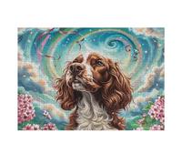 Flower Sea Cute Cocker Spaniel Puzzle 300 Pezzi Relax E Meditazione Splendid Celestial Critters Rompicapo Mindfulness Attività Per Il Benessere Riduzione Dell'ansia Regalo Per Tutti 300 PCS