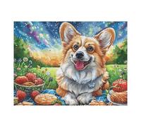 Flower Sea Cute Corgi Puzzle 500 Pezzi Giochi Da Tavolo Per Serate Splendid Celestial Critters Divertimento in Gruppo Rilassamento E Convivialità Regalo Per Amici 500 PCS