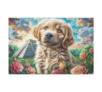 Flower Sea Cute Golden Retriever Puzzle 1000 Pezzi Idea Regalo Figlio Gioco Educativo Creativo Ragazzi Rilassamento Pressione Ridotta A Scuola 1000 PCS