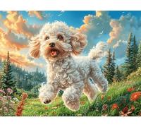 Flower Sea Cute West Highland White Terrier Rompicapo 1000 Pezzi Per Regalo Di Battesimo Cartone Spesso Per Bambini Wildlife Tema Baby Per Attività Educativa Con Confezione Regalo Da Passatempo 1000 P