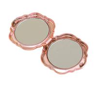 Flower Shaped Compact Mirror - Double Sided Makeup Mirror, Magnifying Beauty Accessory | Portable Handheld with Precision Magnifying Lens Travel Vanity Tool for Women Girls