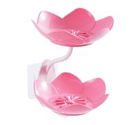 Flower Soap Holder - 68g Double Layer Storage Rack | Decorative Material Professional Self Draining Soap Dish, Wall Mounted No Drill Organizer for Bathroom Shower and Kitchen Multi Color Set