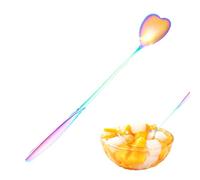 Flower Spoon - Golden Flower Shape Mixing Spoon,Rose Pattern Design Cutlery Supplies for Tea, Coffee, Honey, Salad, Beverage, and Dessert