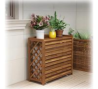Flower Stand Tende A Guscio per Esterni,Copertura per Pompa di Calore Esterna,Schermo per Recinzione del Condizionatore d'Aria,Coperture per Aria Condizionata in Legno per Esterni (Size : 110x50x85cm