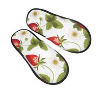 Flower Strawberry Fruit Unisex Scarpe Di Cotone Morbide Slippers Calde Ciabatte Per Esterno Camera Da Letto Interno M