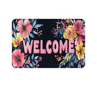 Flower Surround And Welcome Zerbino Asciugapassi Assorbente Tappeto Entrata Asciugatura Rapida Tappeto Da Bagno Per Cucina Interno Doccia 40X60Cm