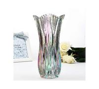 Flower Vase Phoenix Tail Shape Thickened Crystal Glass for Home Decor, Wedding Or Giftsize25cm