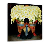 Flower Vendor (Vendedora De Flores) di Diego Rivera, poster decorativo da parete su tela, poster decorativo moderno per camera da letto, per camera da letto, 60 x 60 cm