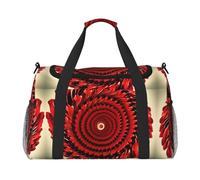 Flower Vortex - Borsa da viaggio a mano a spirale, grande, riutilizzabile, perfetta per attività all'aperto, sport, campeggio e generi alimentari, nera, taglia unica, nera, taglia unica, Nero , Taglia