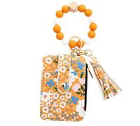 Flower Wallet Purse, Keychain Wristlet Wallet, Folded Edge Wallet, Lovely Faux Leather Purse, Small Credit Card Wallet, Silicone Bracelet Wallet, Cute Wallet for Women