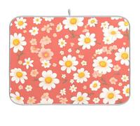 Flower White Kitchen Pads per contatore asciugatrice opaco 18x24 piatto stuoia di asciugatura 18 x 24