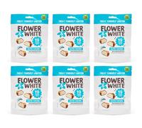 Flower & White - Morsi di caramello salati - Caso di 6 - Sotto 100 calorie, fatto per condividere, senza glutine, vegetariano