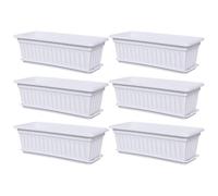 Flower Window Box - Countryside Flower Box | Weather Resistant Container Accessories 6X For Gardening Vegetables Balcony Backyard Outside