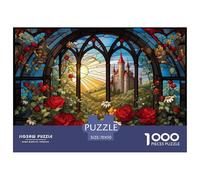 Flower Windows And Castles Puzzle Giochi 1000 Pezzi Regalo Per Amore E Amico Arte Personal Puzzle Adulti Foto 70x50cm/1000pcs