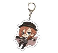 flowereyes Bungou Stray Dogs portachiavi Anime stampa acrilico portachiavi ciondolo libro borsa ciondolo chiave Chuuya Nakahara figura...