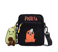 flowereyes Chainsaw Man Borsa a Tracolla con Tracolla Regolabile Pochita Daypack Tote Borsa Satchel Causale Diavolo Pochita Borsa Piccola Borsa Quadrata