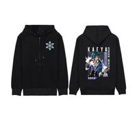flowereyes Felpa con Cappuccio Gioco Anime Genshin Impact Felpa Paimon Zhong Li Gorou Ganyu Qiqi Kaeya Giacca con Cappuccio e Zip Casual Felpa con Cappuccio Genshin Impact Personaggi Cosplay