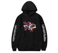 flowereyes Felpa con Cappuccio Little Witch Academia a Maniche Lunghe Felpa con Cappuccio Casual KagariAtsuko Costume Cosplay Uomo Donna