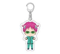 flowereyes The Disastrous Life of Saiki K ciondolo Kusuo Saiki portachiavi carino Saiki figura Saiki figura acrilica Saiki portachiavi
