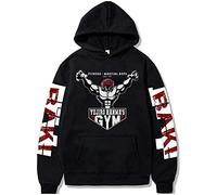 flowereyes The Grappler Baki Felpa con Cappuccio Yuujirou Hanma Felpa con Cappuccio Unisex Grappler L'orco Yujiro Hanma Felpa con Cappuccio Harajuku Felpa Casual Pullover Allentato