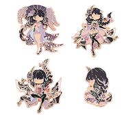 flowereyes Trendy Anime Genshin Impact Spilla Carnevale Halloween Party Decorazione Carino Beelzebul Cosplay Props Raiden Shogun Distintivo per Uomini Donne