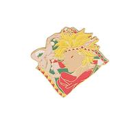 flowereyes Trendy Anime JoJo's Bizarre Adventure Badge Carnevale Halloween Party Decorazione Kujo Jotaro Cosplay Props Kakyoin Noriaki Giorno Giovanna Spille per uomini donne