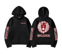flowereyes Uomini Donne The Seven Deadly Sins Zip Felpa con Cappuccio Cosplay Escanor Lion's sin of Pride Stampato Felpa con Cappuccio Giacca Autumn Streetwear con Cappuccio Felpa