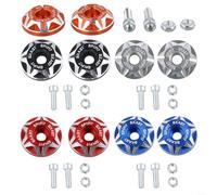 Floweringbeter 2 elementi di fissaggio per targa in alluminio anodizzato con geometria ottimizzata per una vestibilità sicura in fori di montaggio standard da 6 mm (set)