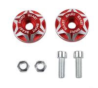 Floweringbeter 2 elementi di fissaggio per targa in alluminio anodizzato con geometria ottimizzata per una vestibilità sicura nei fori di montaggio standard da 6 mm (rosso)