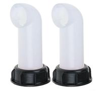 Floweringbeter 2 pezzi di plastica IBC serbatoio beccuccio rubinetto raccordo per trasferimento fluidi tra cui acqua, olio, carburante e diesel in operazioni di magazzino